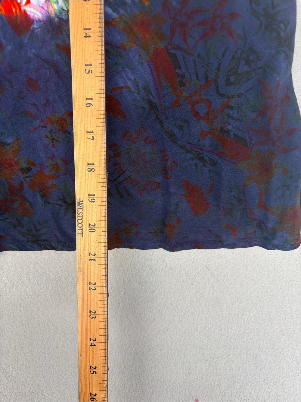 Tie-Shoulder Floral Ombre Camisole in Aqua and Navy - Picture 3 of 4
